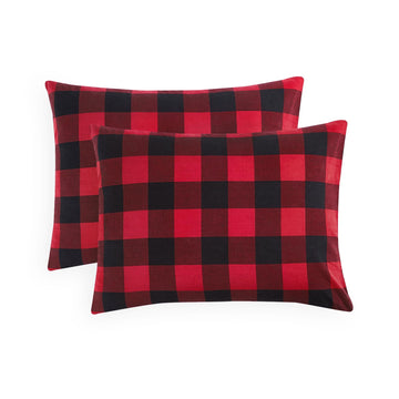 Plaid Pillow Cases, 100% Washed Cotton, Buffalo Check Gingham Checkered Farmhouse, Set of 2 Pillowcases Pillow Shams