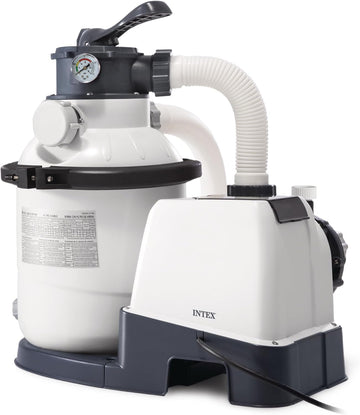 Krystal Clear 1,500 GPH Sand Filter Pump for Above Ground Pools | 26643EG - 10" Tank for Swimming Pools: 2,800 to
