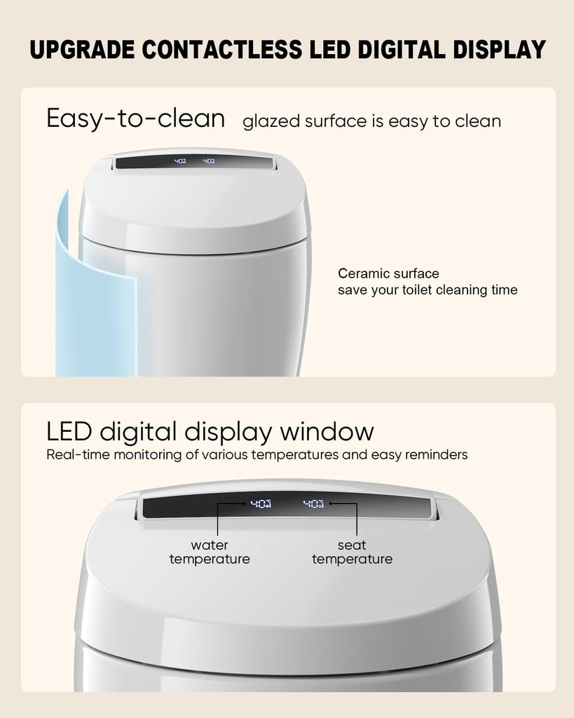 Smart Toilet with Warm Water Sprayer and Dryer
