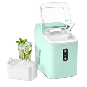 Nugget Ice Maker Countertop, Portable Ice Makers Machine with Removable Basket and Scoop, Self-Cleaning, Quiet, 6-Min