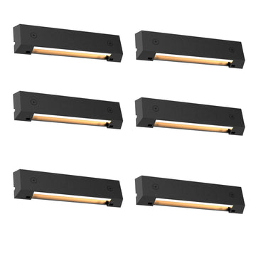 Low Voltage 12V AC/DC LED Step Lights, 4W 2700K Warm White, 6-Inch IP65 Waterproof Outdoor Stair Lights