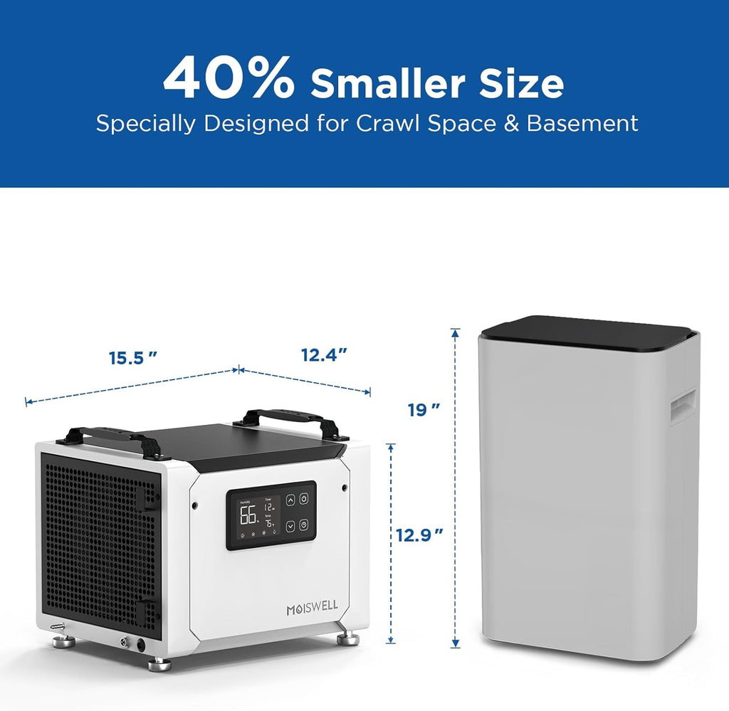70 Pints Commercial Dehumidifier with Pump, Portable Crawl Space Dehumidifiers for Basement and Home