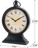 HOME Vintage Black Mantel Clocks for Fireplace