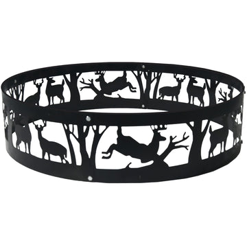 36 Inch Portable Fire Pit Ring - 4 Panel Outdoor DIY Liner