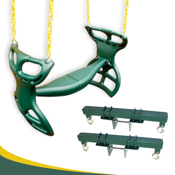 Heavy Duty Plastic Horse Glider Swing Seat Bundle