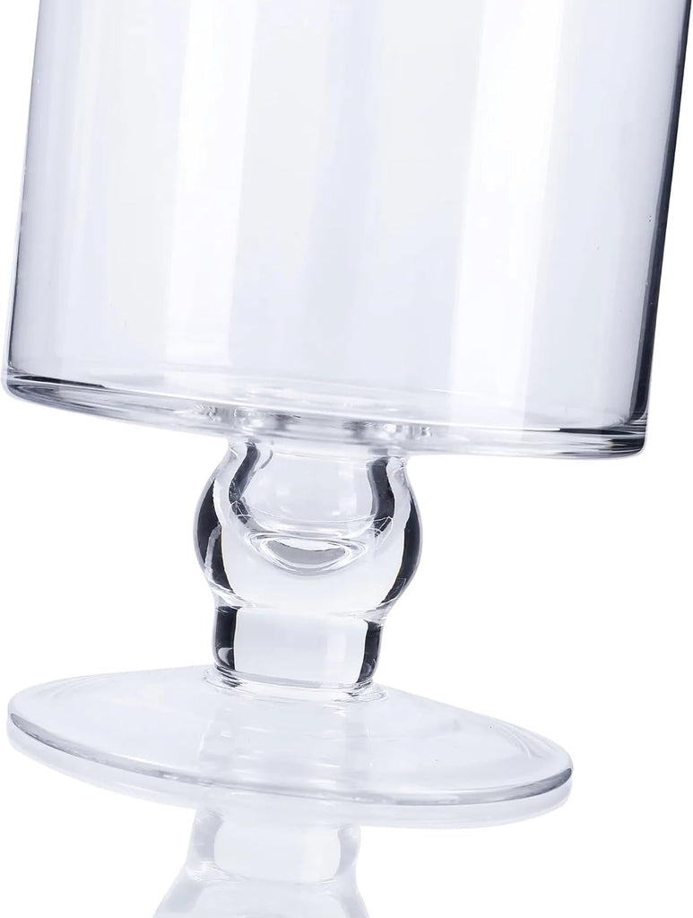 Handblown Glass Apothecary Jar with Pointed Finial - 20" - Clear
