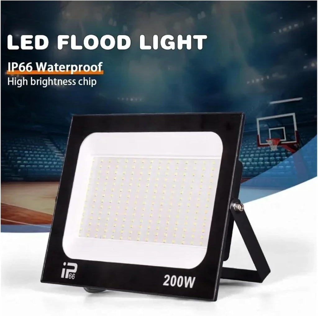200W LED Floodlight Spotlight Outdoor IP66 Waterproof Courtyard Light Porch Garden Garage Street Indoor