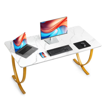 Executive Desk, 63" W x 31.5" D Large Office Desk, Modern Computer Table Conference Meeting Room Table, Business