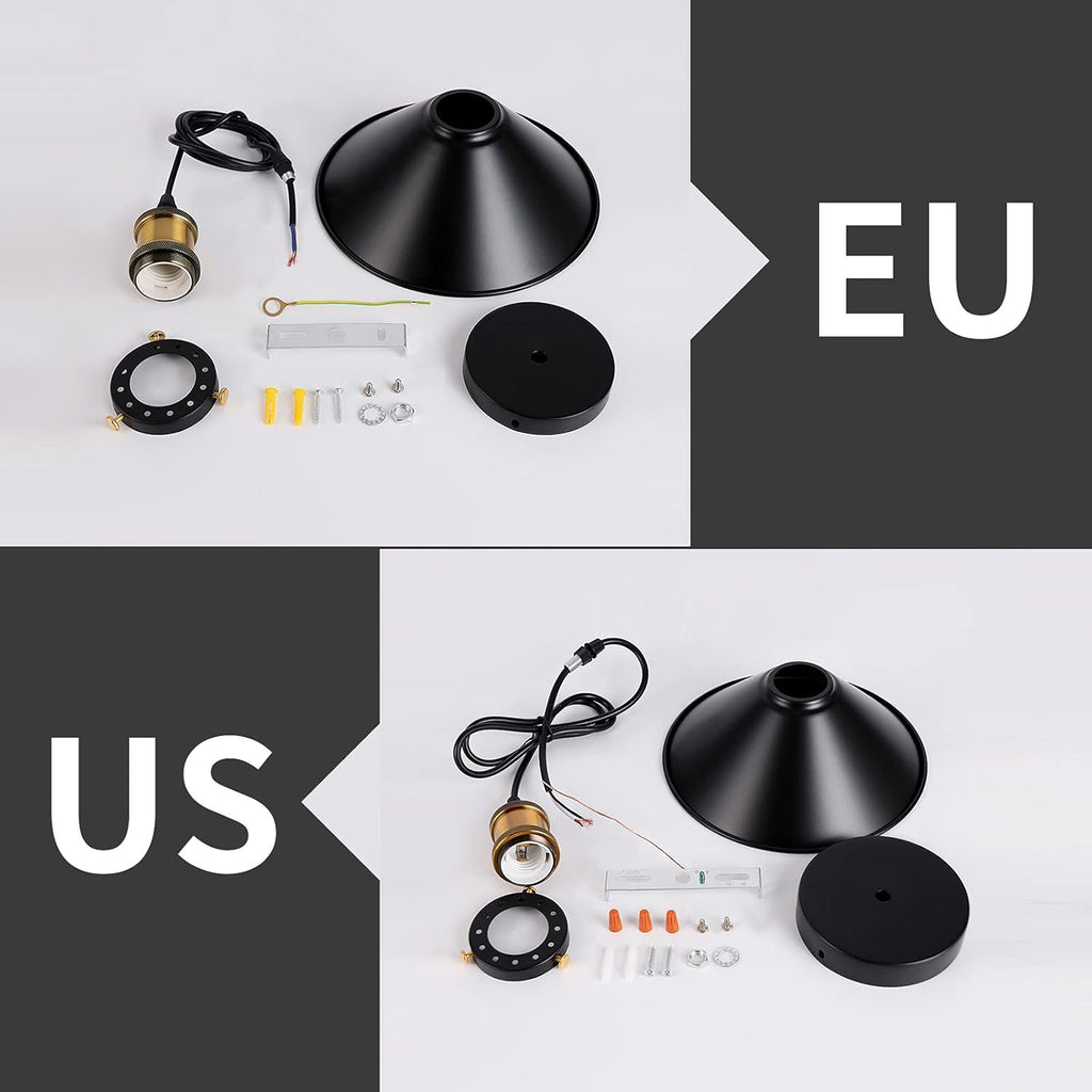 Industrial Retro Black Iron Kitchen Restaurant Bar Balcony Hanging Pendant Light (1 Pack)