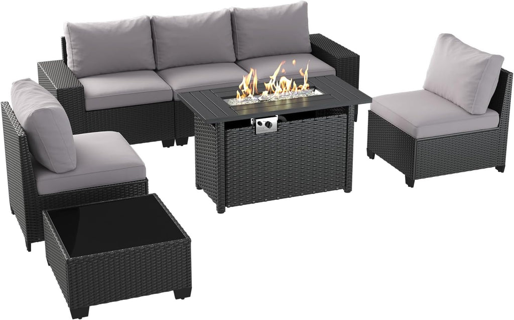 Outdoor Patio Furniture Set with 44'' Fire Pit Table