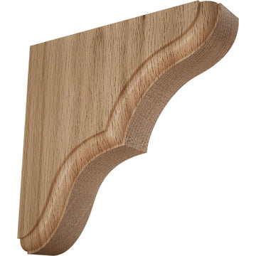 Stratford Wood Wood Brackets, 1 3/4"W x 5 1/2"D x 5 1/2"H , Red Oak