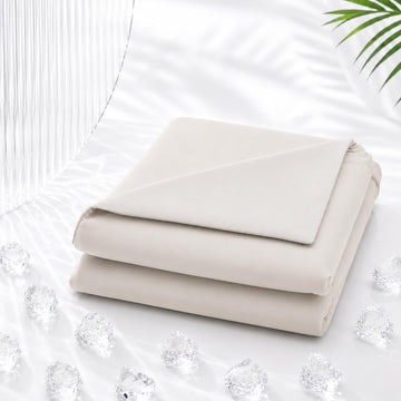Double-Sided Cooling Comforter Queen Size, Ice Silk Summer Blanket, Smooth No-Stripes, No-Seam, Edge-Free Design