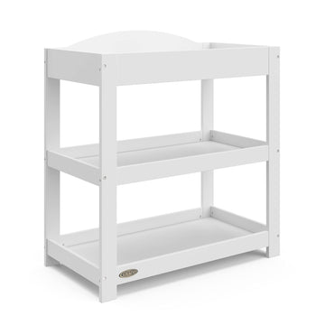 Customizable Changing Table with Water-Resistant Changing Pad, White | Customizable Modern Flat or Classic Arched