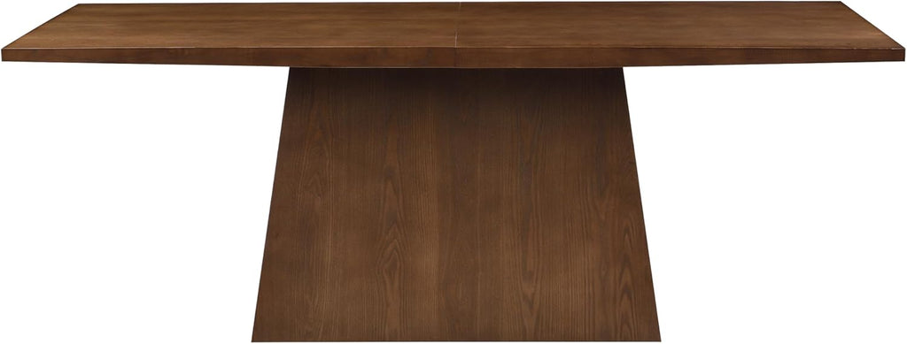 Coadz 82 inch Wooden Dining Table, Modern Rectangular Kitchen Dinner Table for 6-8 People, Pedestal Wooden Dining