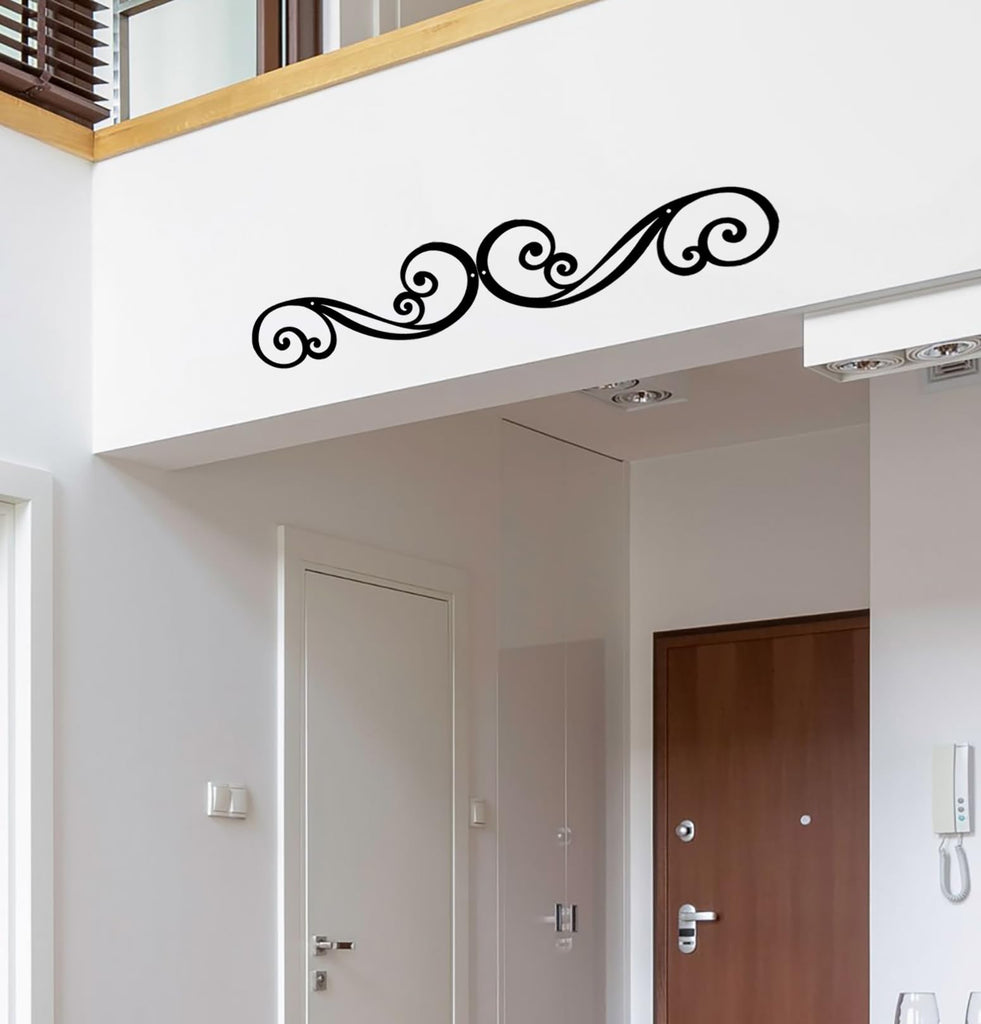 Metal Scroll Wall Art Decor Flat Rustic Iron Wall Scroll Decorations