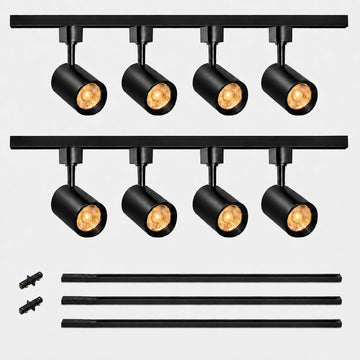 LED Track Lighting Kit with 9.8 FT H Type Track Rails, 10W 800LM Dimmable 3CCT Track Heads