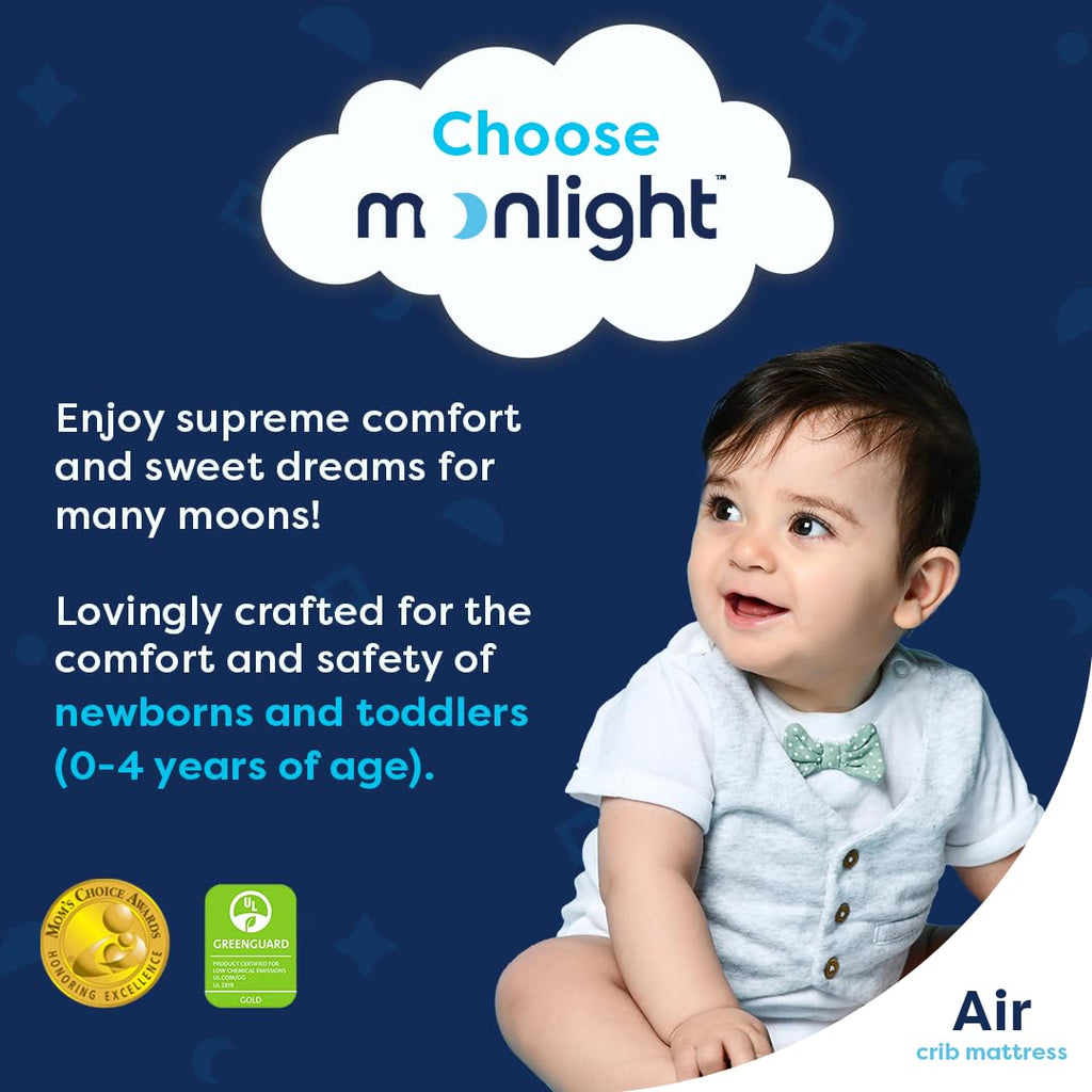 Air Crib Mattress, Dual-Sided Infant and Toddler Mattress | Breathable and Washable with Open Core Design |