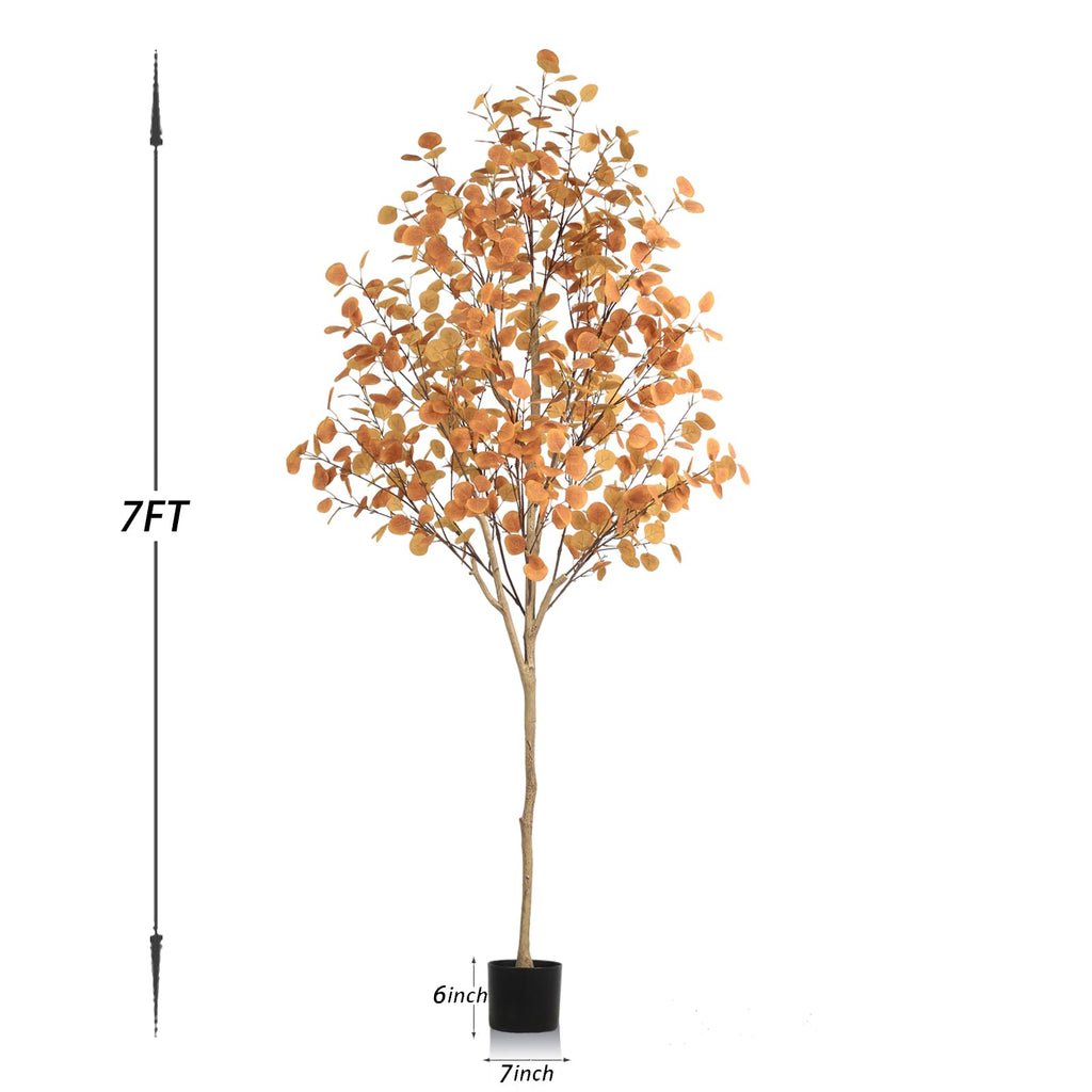 Eucalyptus Tree for Fall Decor, Fall Tree with Realistic Eucalyptus Leaves, Faux Eucalyptus Tree for Room Design