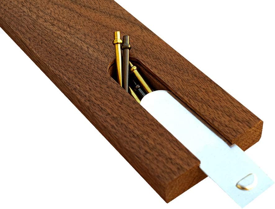 Alex Cramer Domino Set with Caramel Colored Leather Case - Professional Tournament Traveler - No Spinners Domino Set - Set of 28
