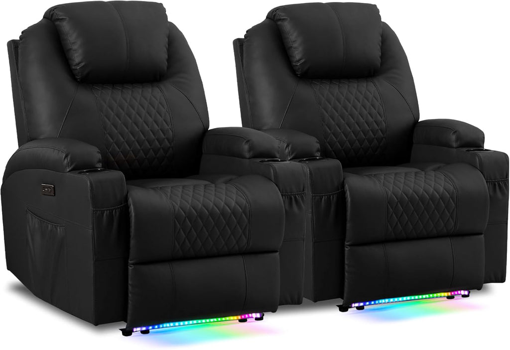 Power Recliner Chair with Vibration Massage & Heat for Adults