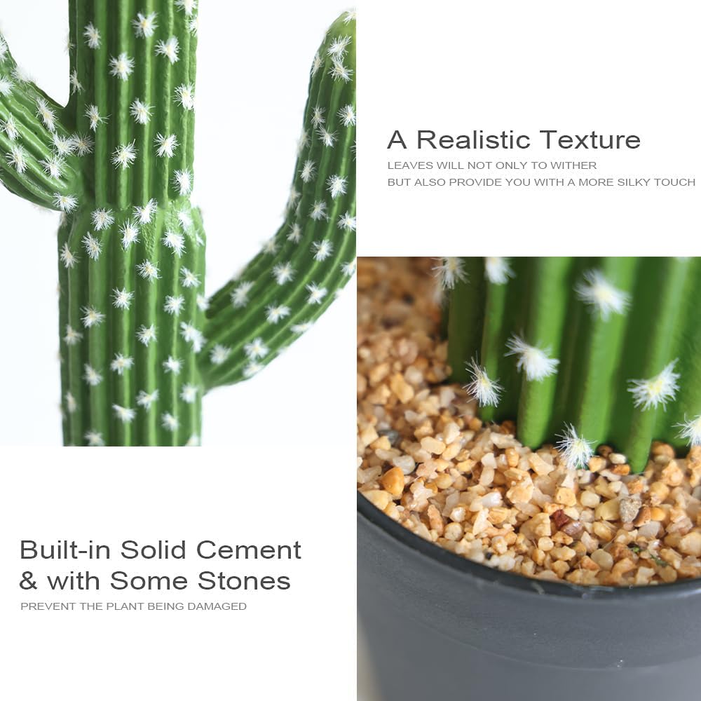 Cactus Succulent Plant 34'' Fake Desert Cacti Decor