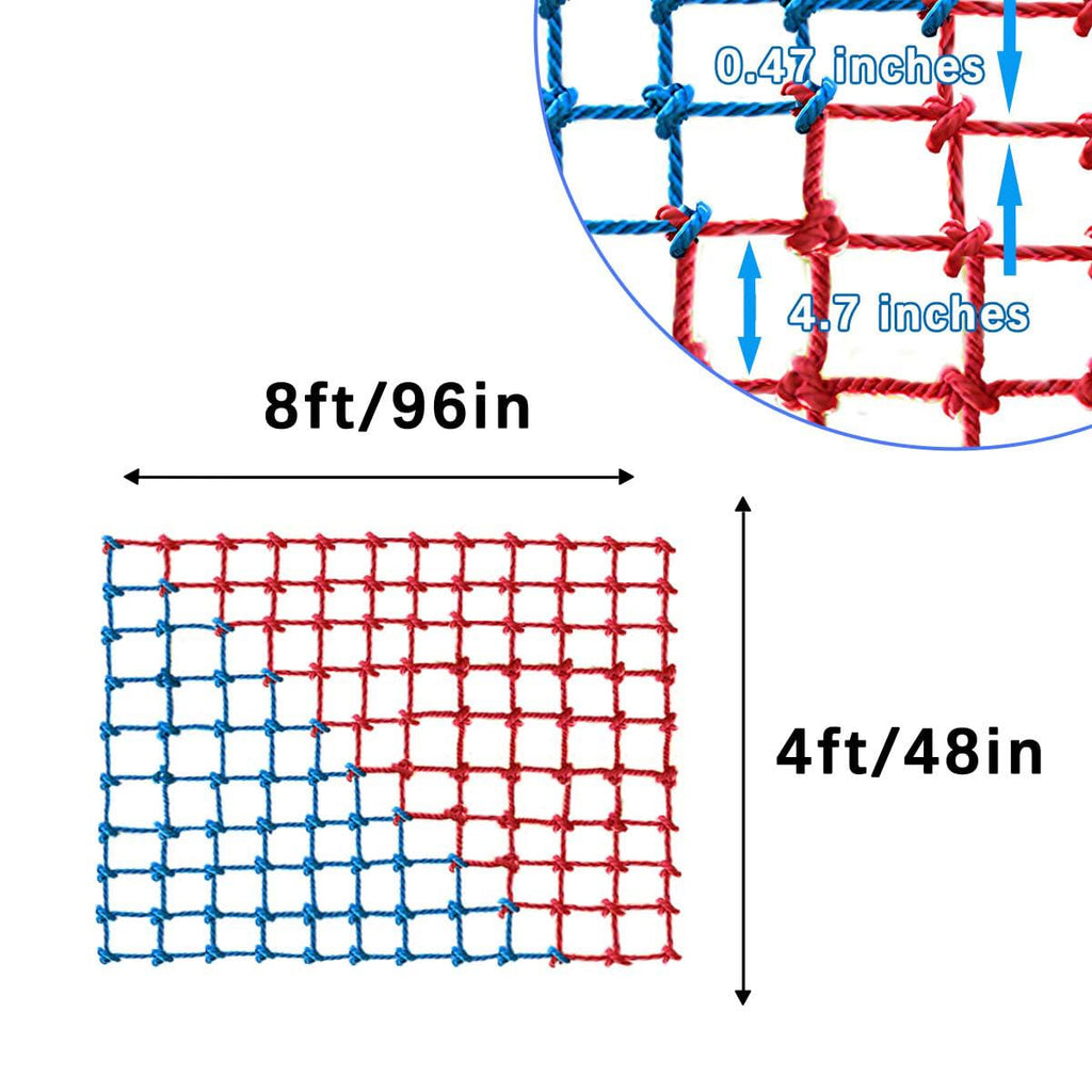 Climbing Cargo Net, Polyester Playground Climbing Net, Heavy Duty Large Military Climbing Net for Kids Outdoor, Kids