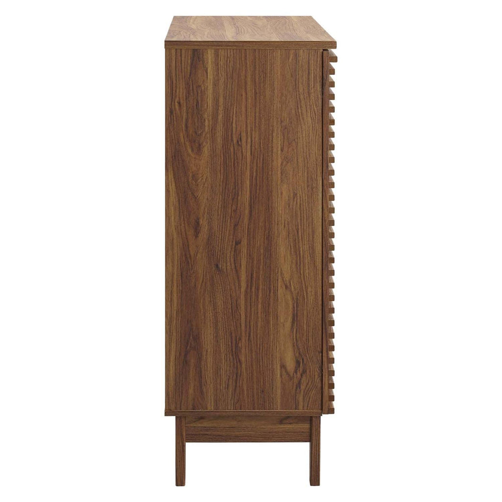 Render Mid-Century Modern Wine Rack Storage, Bar Cabinet, Walnut