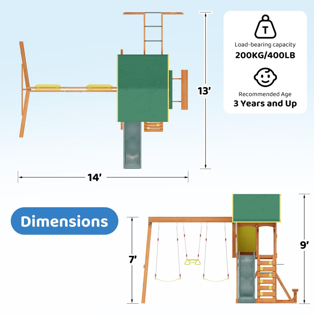 Wooden Swing Sets for Backyard - Playground Sets