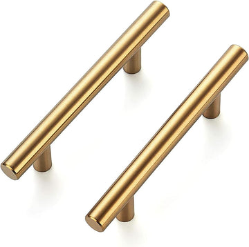 30 Pack 6 inch Cabinet Pulls Brushed Brass Stainless Steel Kitchen Drawer Pulls Cupboard Handles Cabinet Handles 3.75”