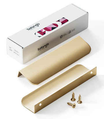 Edge Finger Tab Pulls for Cabinets Invisible Kitchen Concealed Aluminum Flat Hidden Drawer Pull Modern Pack of 5