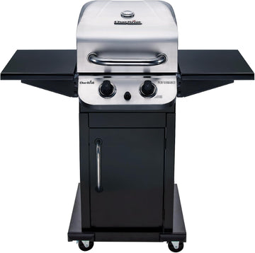 2-Burner Cabinet Propane Gas Grill, Stainless Steel BBQ Grill for Outdoor Patio Cooking