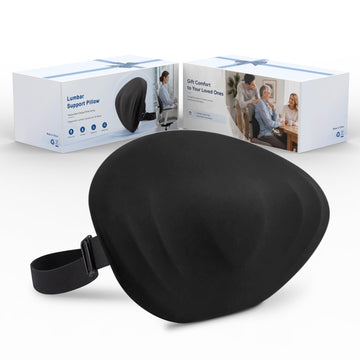 Lumbar Support Pillow Chair & Car Black