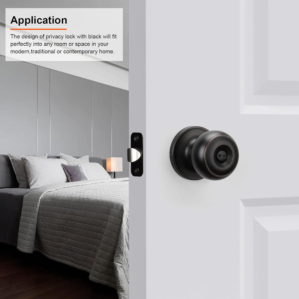 6 Pack Oil Rubbed Bronze Door Knobs Interior