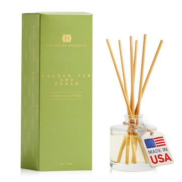 Reed Diffuser Set - Balsam Fir & Cedar Scent - 4 oz
