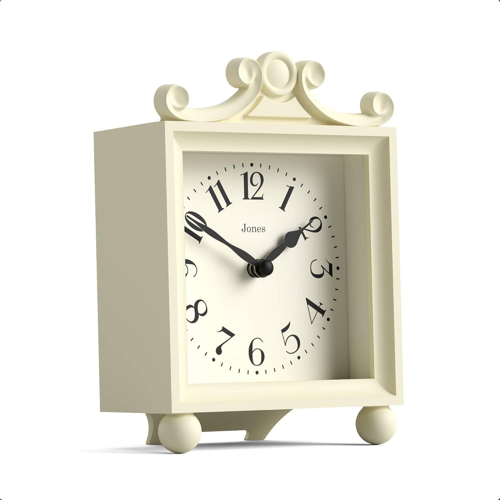 CLOCKS Parlour Mantel Clock | Small Classic Carriage Clock | Cream | Elegant Square Decorative case