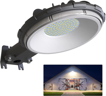 10000LM 5000K LED Barn Light Dusk to Dawn Outdoor Lighting, 1 Pc | 80W 120V Hardwire, IP65 Waterproof, Aluminum