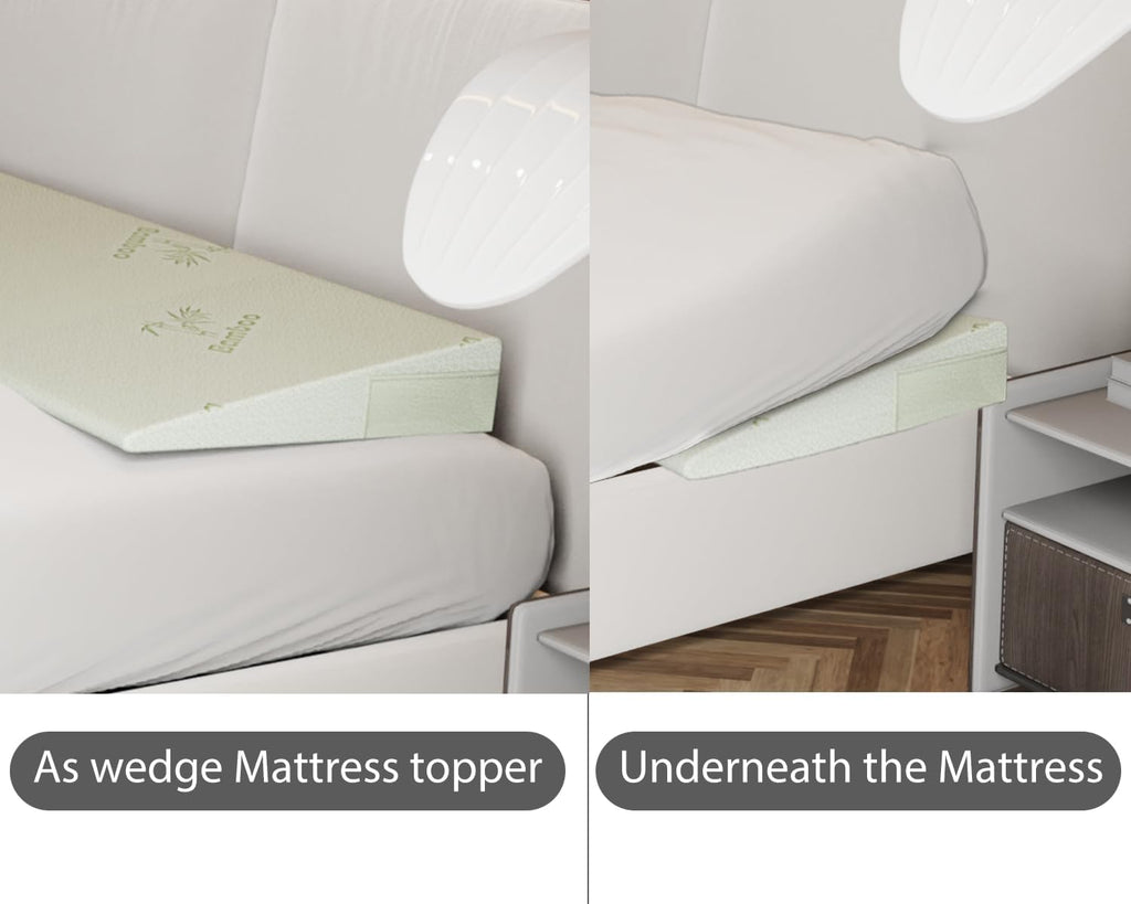 Twin Wedge Pillow for Acid Reflux Relief,Mattress Wedge 5" H