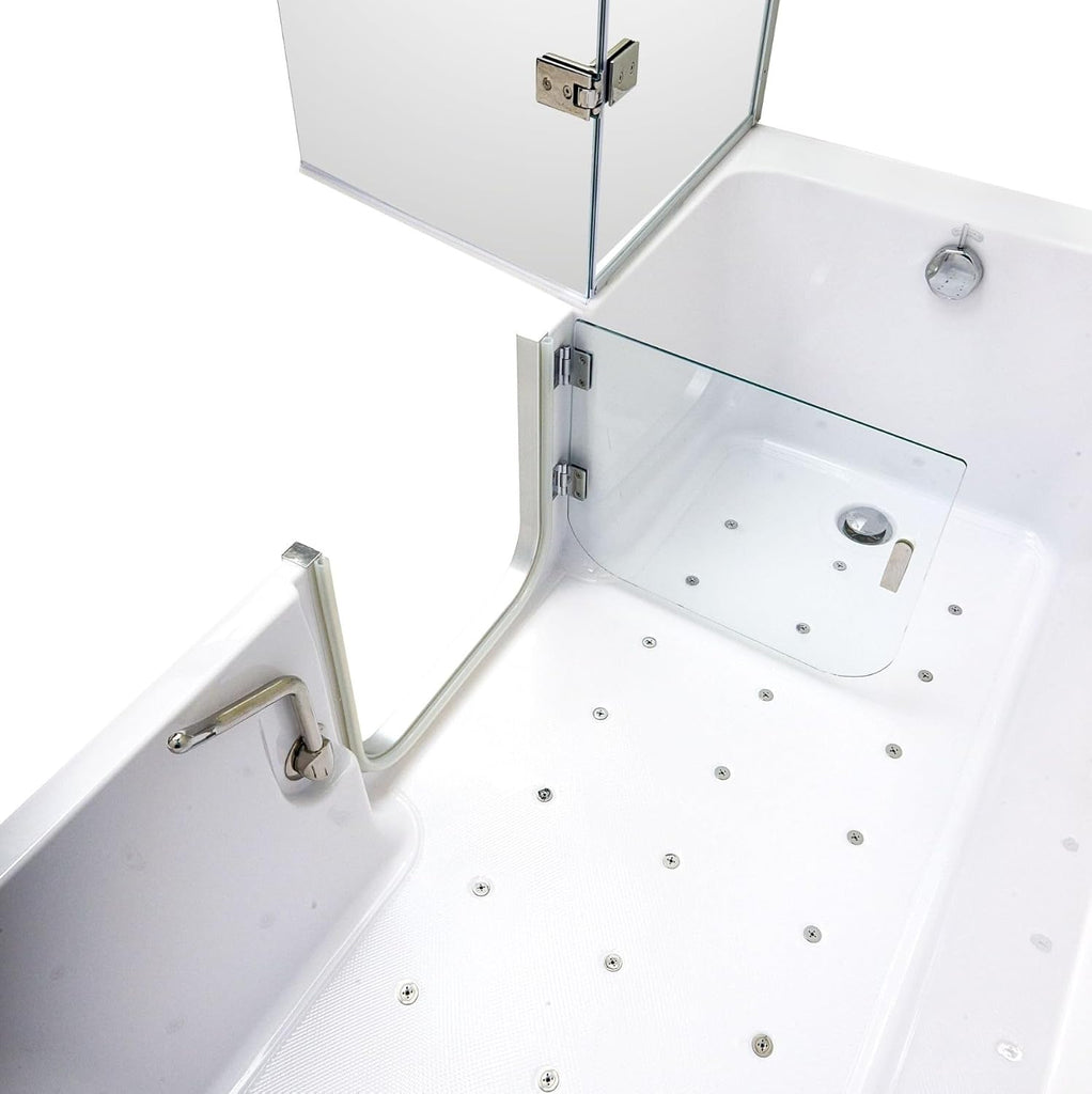 Ella Laydown 32x72 Air Massage Walk-In-Bathtub Left Drain, Bi-Fold Shower Screen