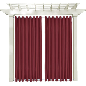 Outdoor Windproof Curtains Thermal Insulated Noise Reducing Lightproof Blackout Draperies Grommet at Top and Bottom