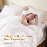 Feather Down Comforter Queen, Luxury Extra-Fluffy Duvet Insert