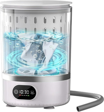 Portable Mini Washing Machine, Upgraded 3-in-1 3L Compact Washer with Spin Dry & Auto Drain,Small Travel Laundry