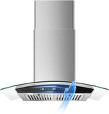 30 Inch Stainless Steel Range Hood Insert 900 CFM Baffle Filters, Convertible Ducted/Ductless