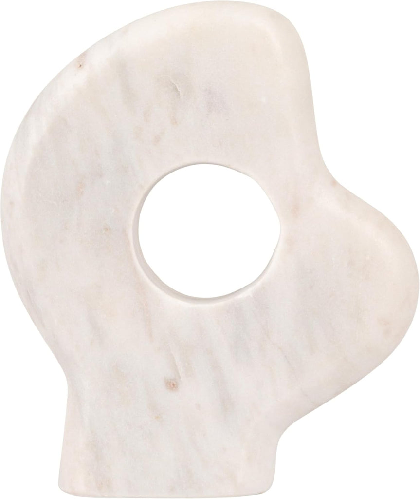 Decorative Abstract Marble Sculptures, Set of 2 Styles, White