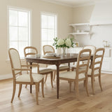Mid-Century 63 Inch Solid Wood Dining Table for 4-6, Retro Farmhouse Kitchen Table with Large Tabletop, Modern Table