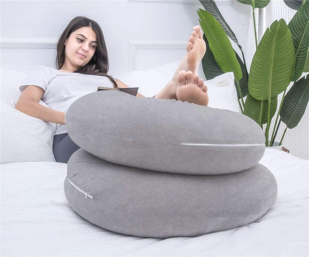Pregnancy Pillow, C Shaped Full Body Pillow for Maternity Support and Pregnant Women Sleeping with Velvet Cover (Dark