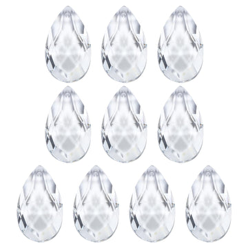 K9 Crystal Pendants Teardrop Beads, 10 Pack 38mm Chandelier Prisms Parts Hanging Beads DIY Lamp for Arts Crafts