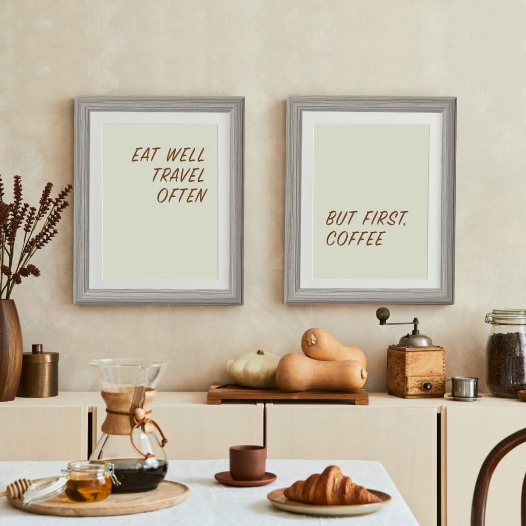 Studio Gallery 18x24 Select Poster Frame Set of 5, Grey Wooden frames Display Poster, Posters & Art Prints for
