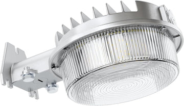 55W 6600LM LED Barn Light, 5000K, ETL Listed, Silver, 1 Pack | Dusk to Dawn Outdoor Security Light, 120V