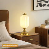Vintage Milk Glass Table Lamp, Art Deco Mid Century Modern Bedside Lamp, Bedroom Nightstand & Living Room Essential