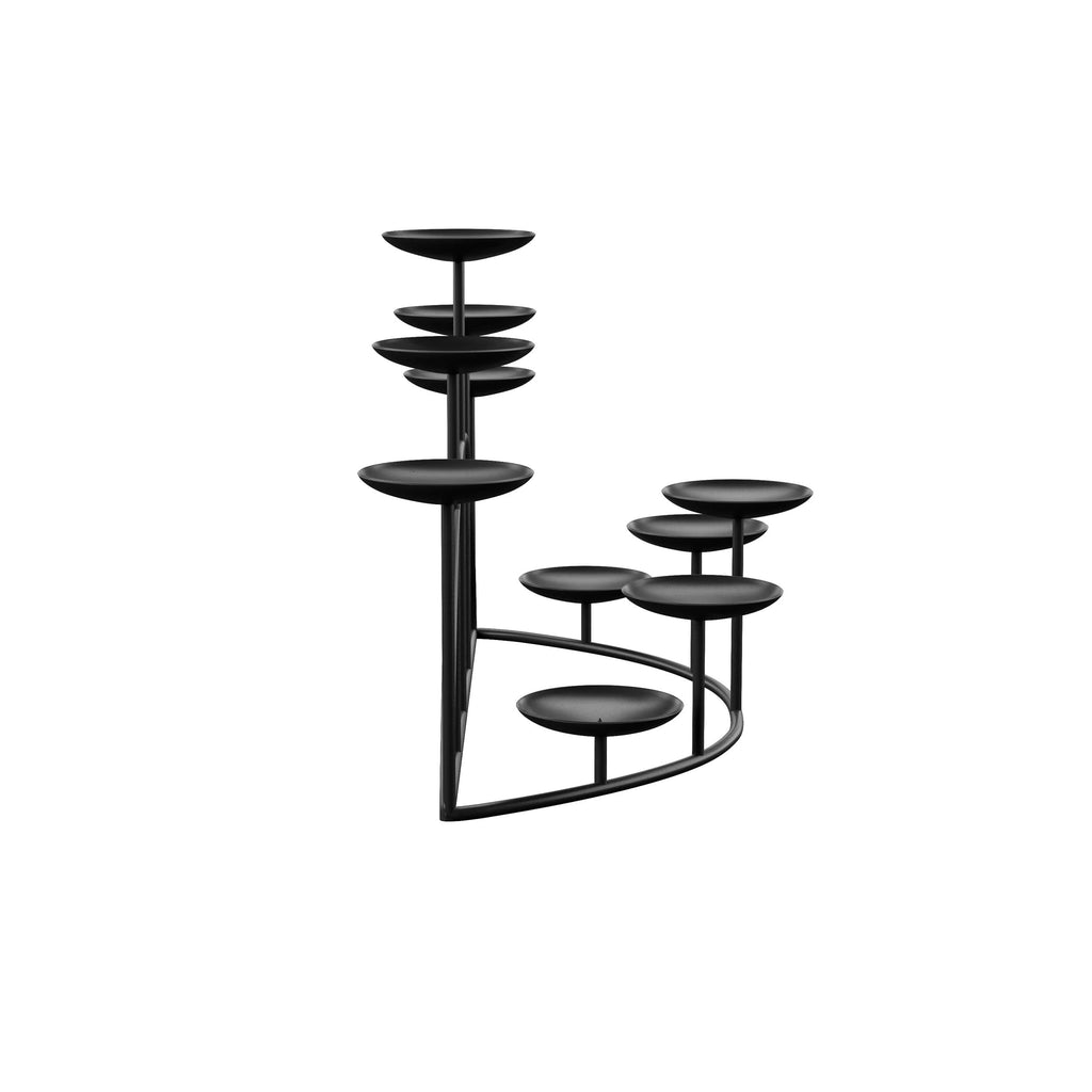 Redway Candelabra - Transitional Design, Black Metal - Fully Assembled - Ideal, Family Room